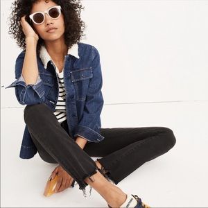Madewell Cali-Demi Boot in faded black denim